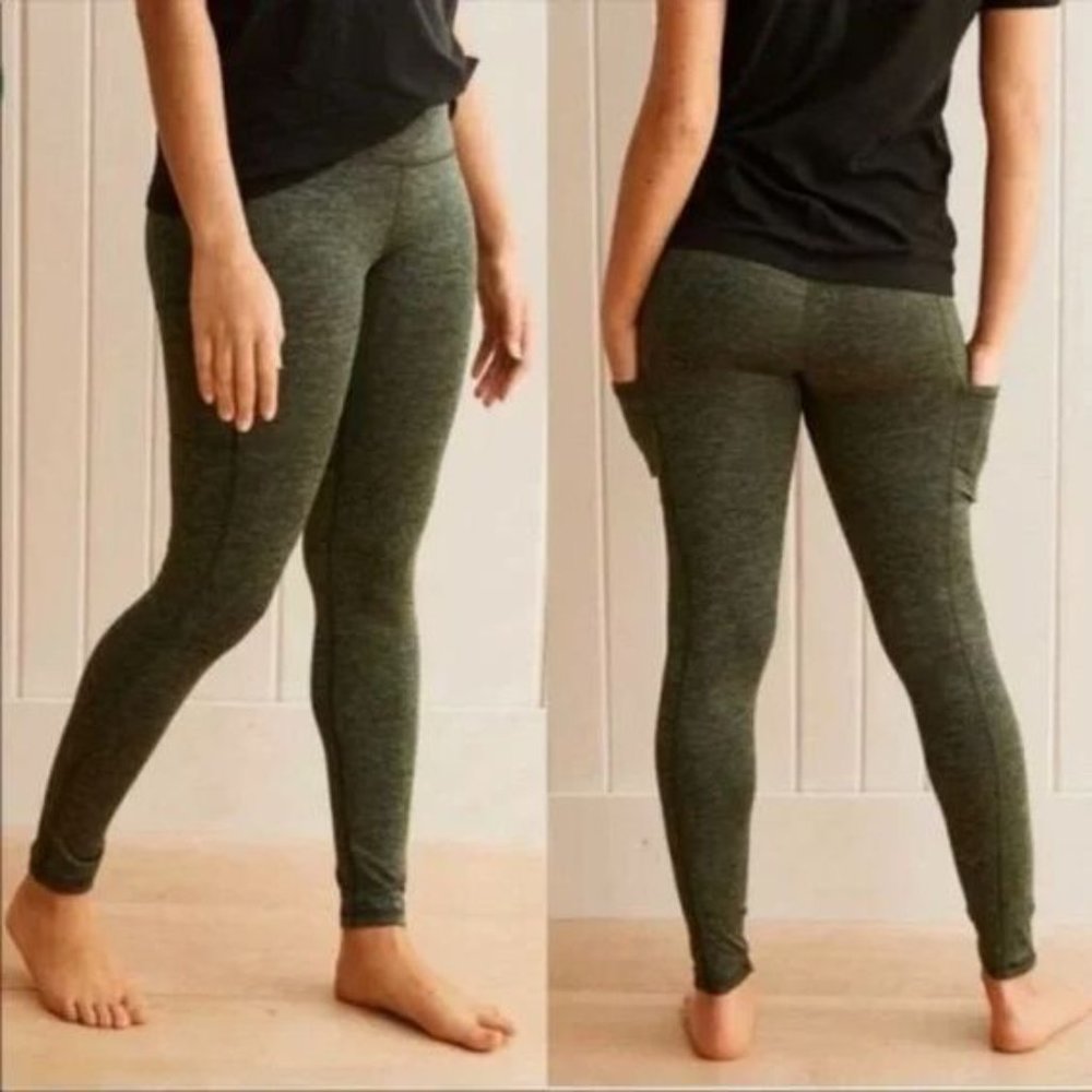 Aerie Women's Chill Play Move Side Pocket Leggings in Green Heather